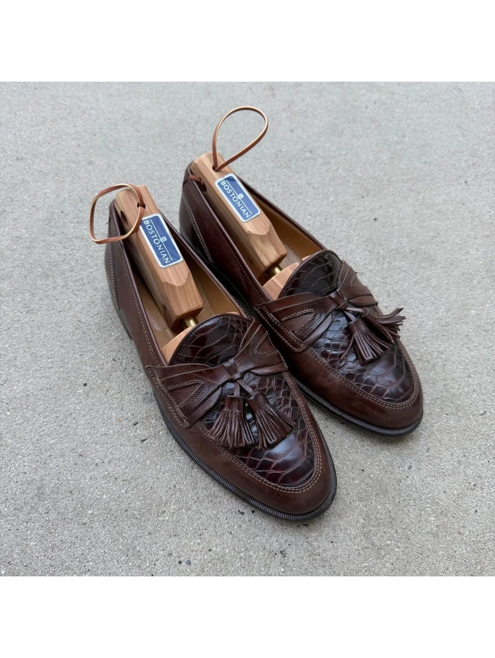 Johnston Murphy Tassel Loafers Mens 8M Brown Leather Tassel Classic